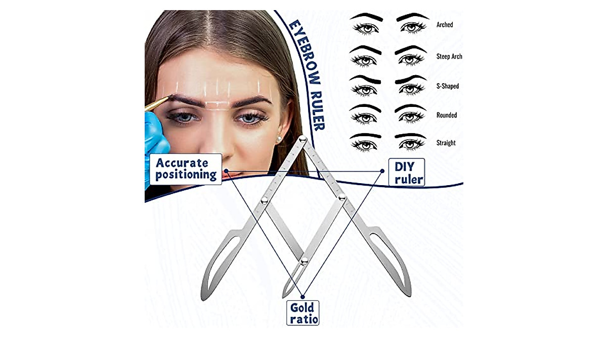 Eyebrow Ruler Kit - Perfect Symmetrical Brows for All Skill Levels