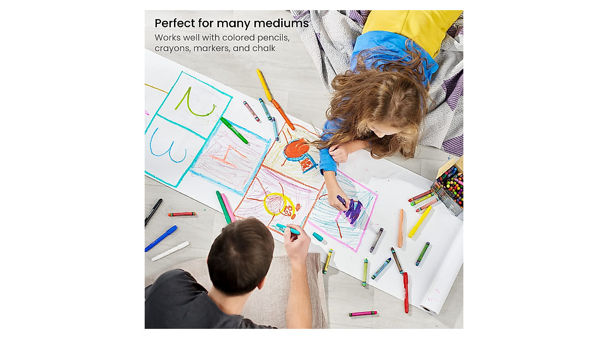 Arteza Kids Drawing Paper Roll Refill - 2-Pack 16.5
