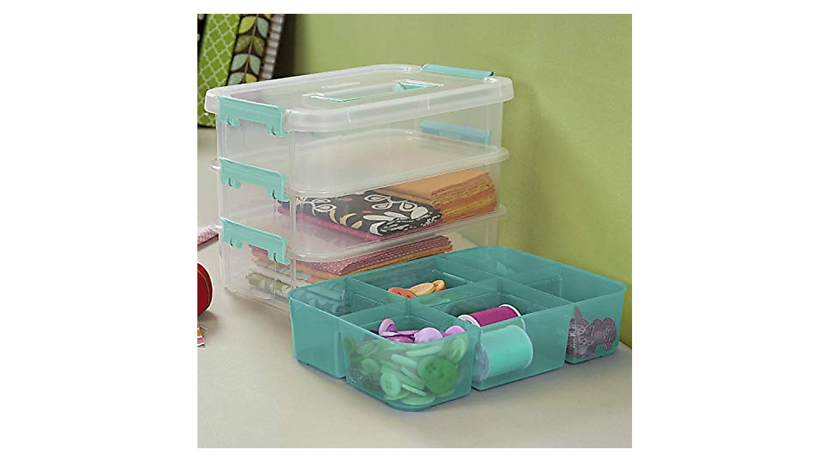 Tribello 3-Layer Plastic Storage Container for Crafts & Office