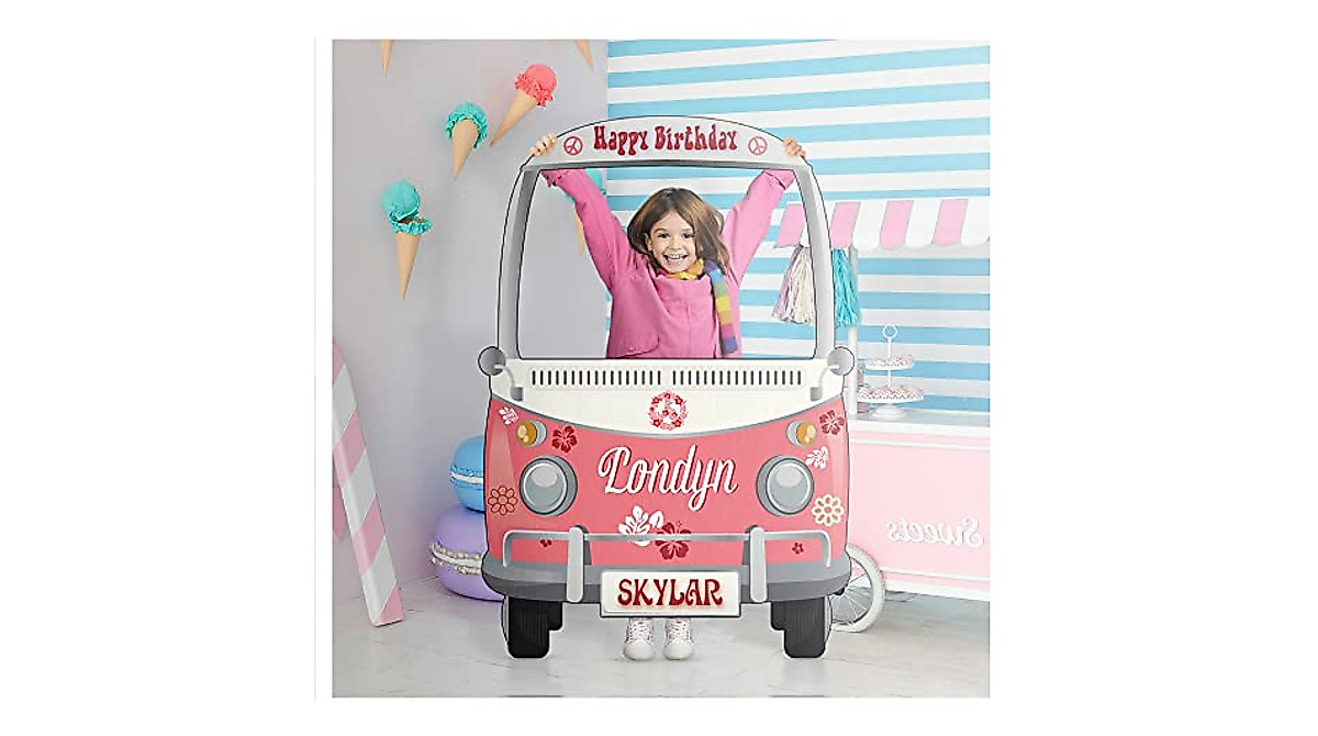 Personalized Hippie Bus Photo Booth Frame for Parties