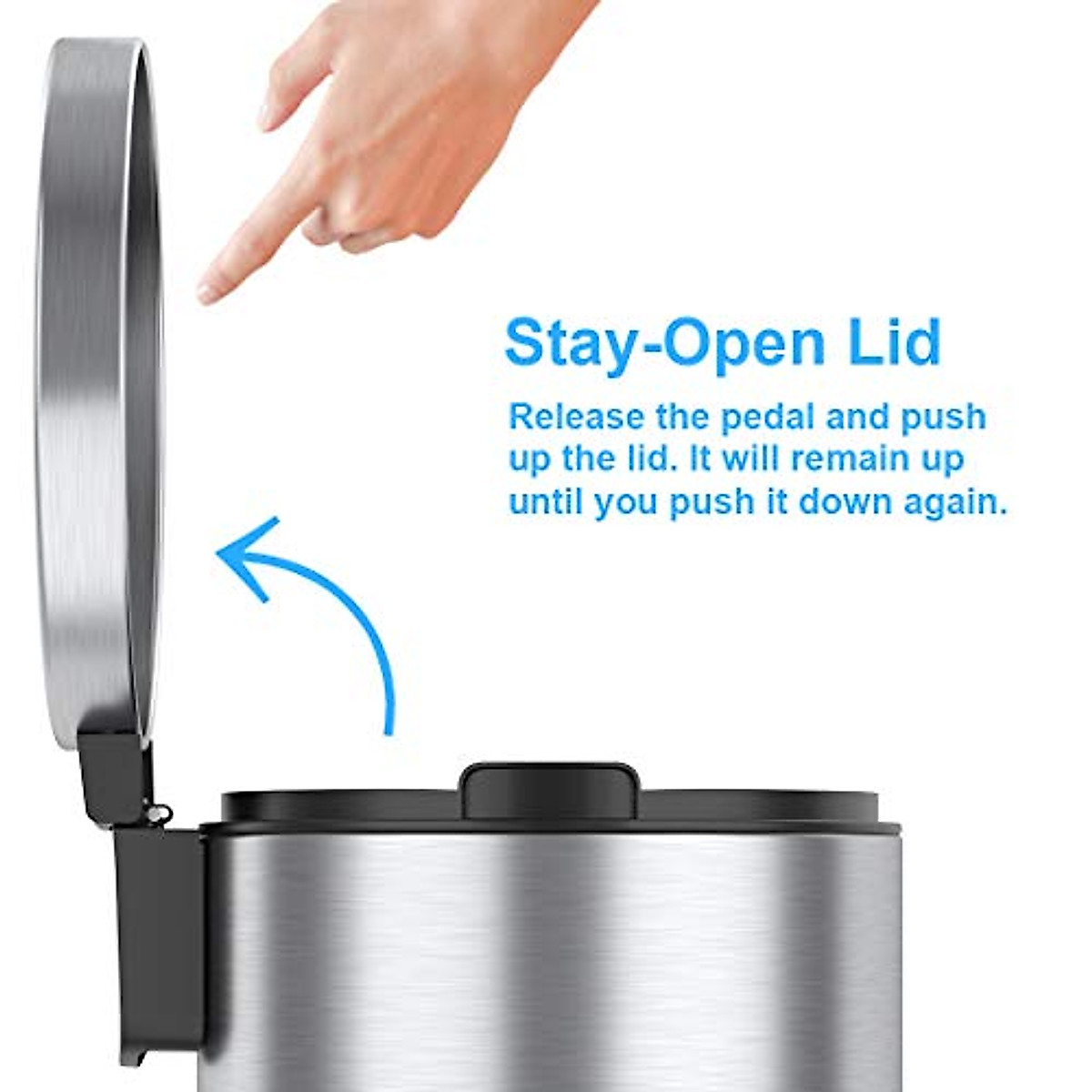 iTouchless 3.2 Gallon SoftStep Bathroom Trash Can
