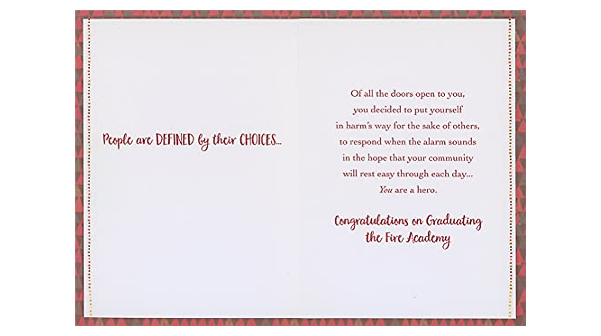 Firefighter Graduation Card - Celebrate Their Courage!