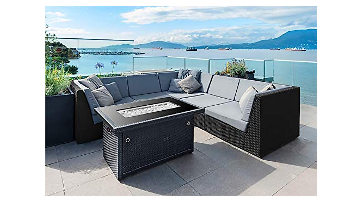 Slate Grey Fire Table - 50,000 BTU Outdoor Centerpiece