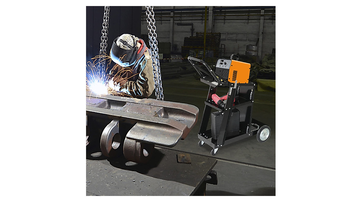 Henf Heavy Duty 3-Tier Welding Cart - Durable, Versatile Design