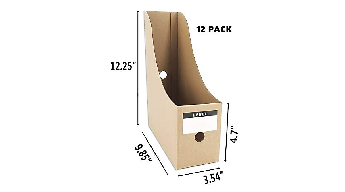 HUAPRINT Magazine File Holder - 12 Pack Desk Organizer