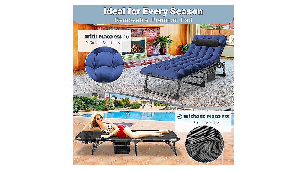 Slsy Folding Chaise Lounge Chair - Ultimate Relaxation