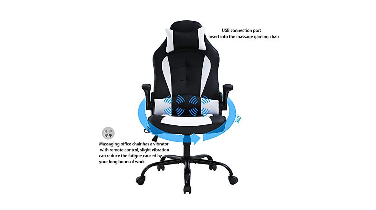 HCB Ergonomic Office Chair with Massager - High Back Gaming