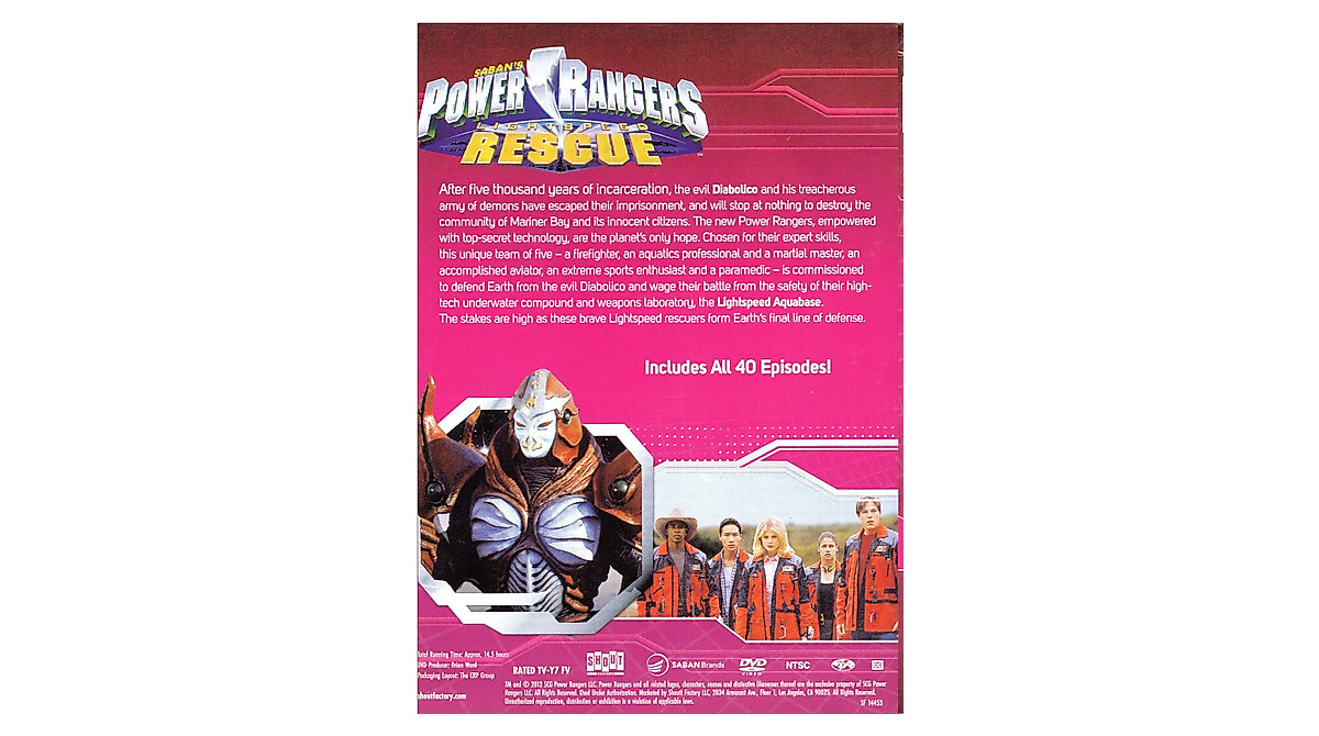 Power Rangers Lightspeed Rescue Complete Series DVD Collection