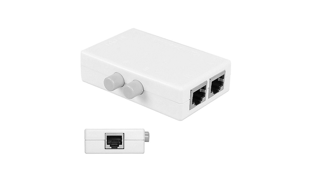 Cablecc UTP STP 2 in 1 Out Network Switch - No Power Required