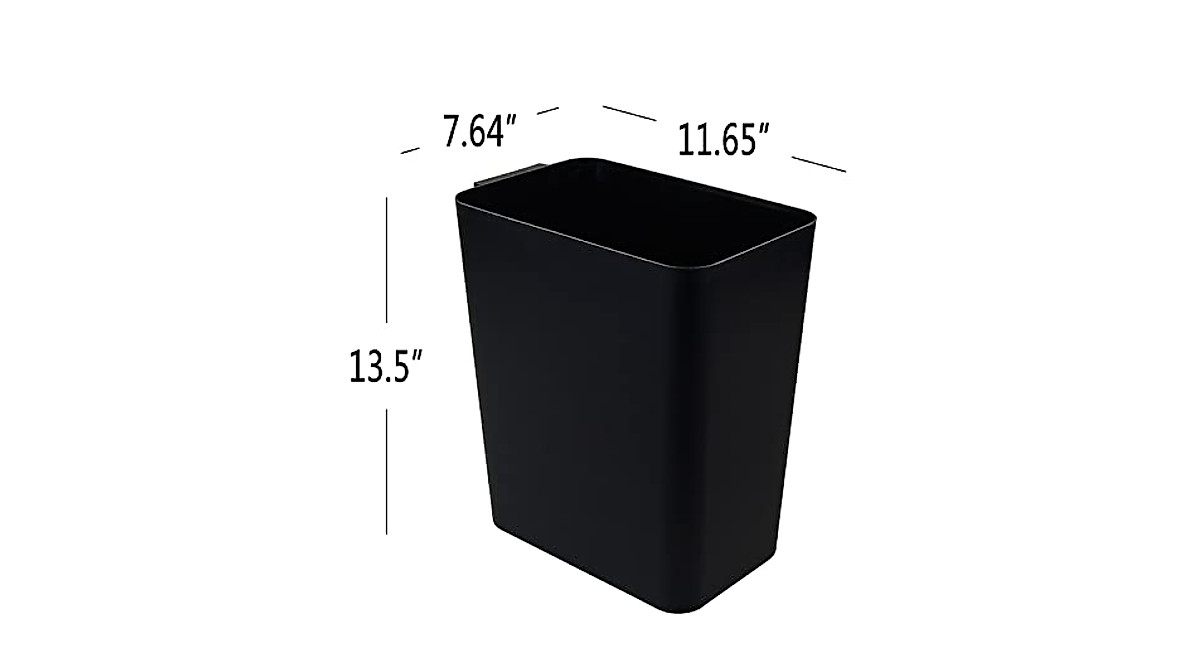 Nicesh 3-Pack Black Trash Cans – Compact & Durable Waste Bins