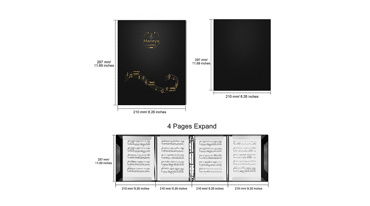 Sheet Music Folder - Organize 52 Music Sheets Effortlessly