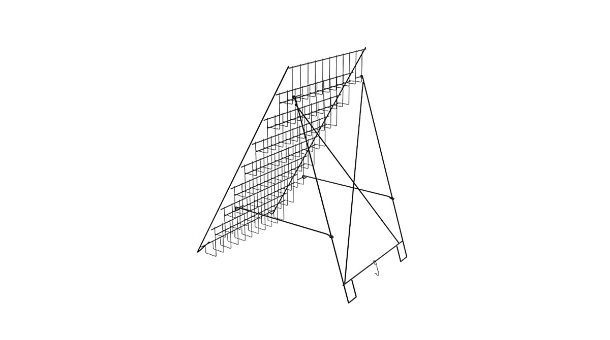8-Tier Collapsible Wire Floor Stand - Literature & Card Rack