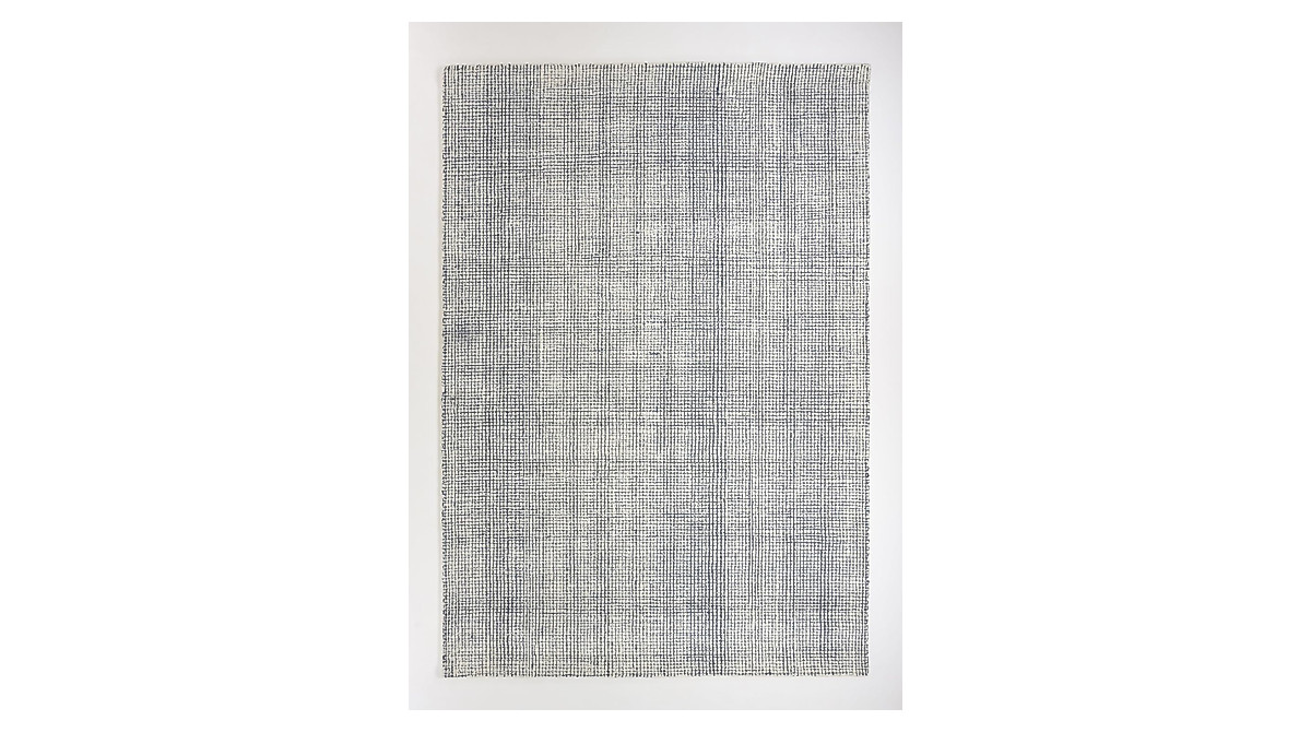 Luxury Indigo Wool Area Rug 7x9 FT – Handmade & Eco-Friendly