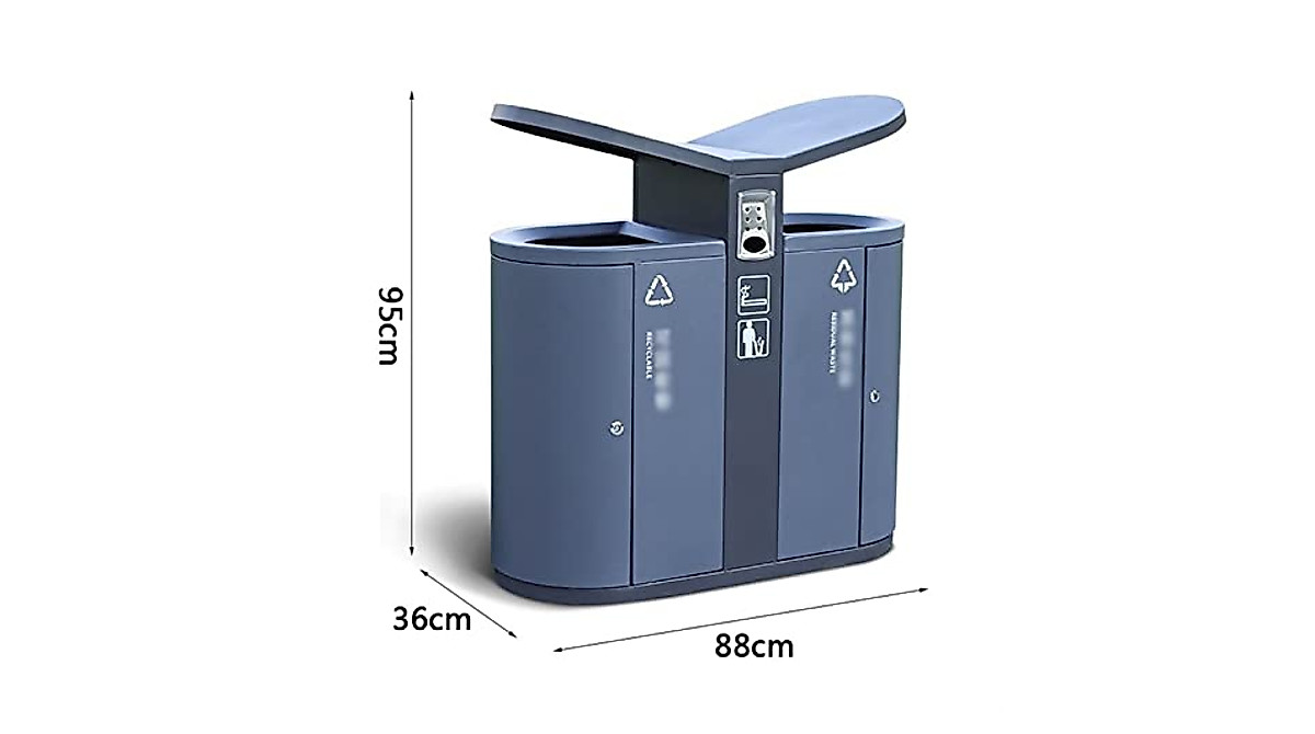 Outdoor Gull-Shaped Trash Can with Ashtray | Durable Waste Bin