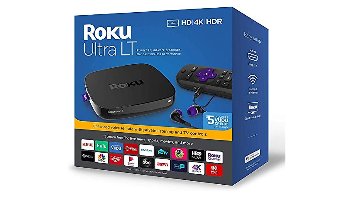 Roku Ultra LT 4K Streaming Player with Voice Remote & Ethernet