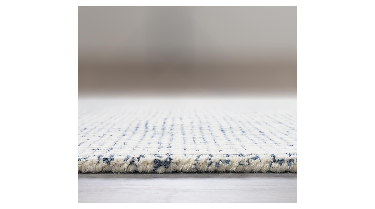 Luxury Indigo Wool Area Rug 7x9 FT – Handmade & Eco-Friendly