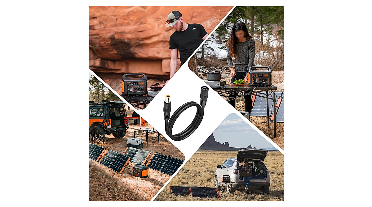 DC Adapter Kabel 8mm Auf 5.5x2.1mm - 1M Verlängerung Für Solar Generator & Powerstation