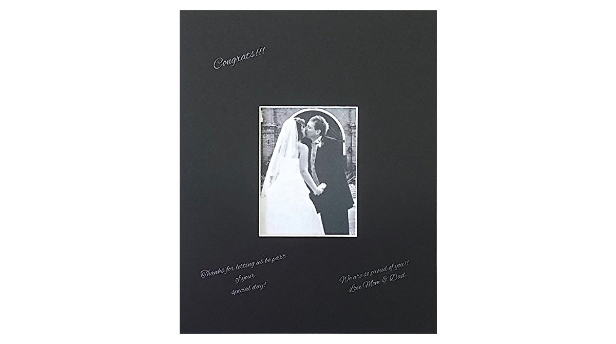 Black Picture Mat for 8x10 Photos - Weddings & Events