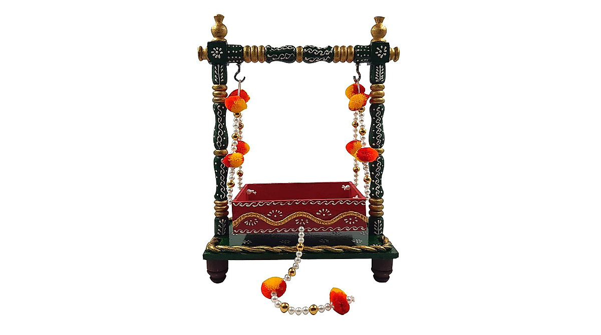 Decorative Wooden Jhula for Laddu Gopal Janmashtami | Indian Handicrafts