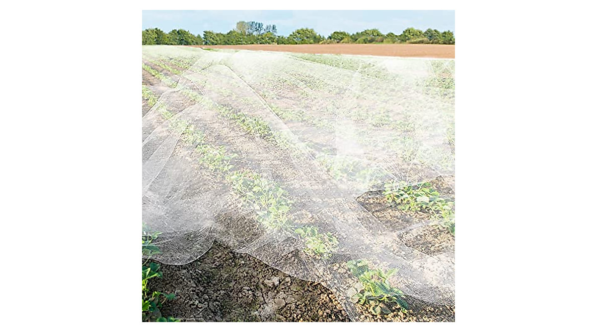 View of Garden Netting Ultra Fine Insect & Bird Barrier 20x25 Ft