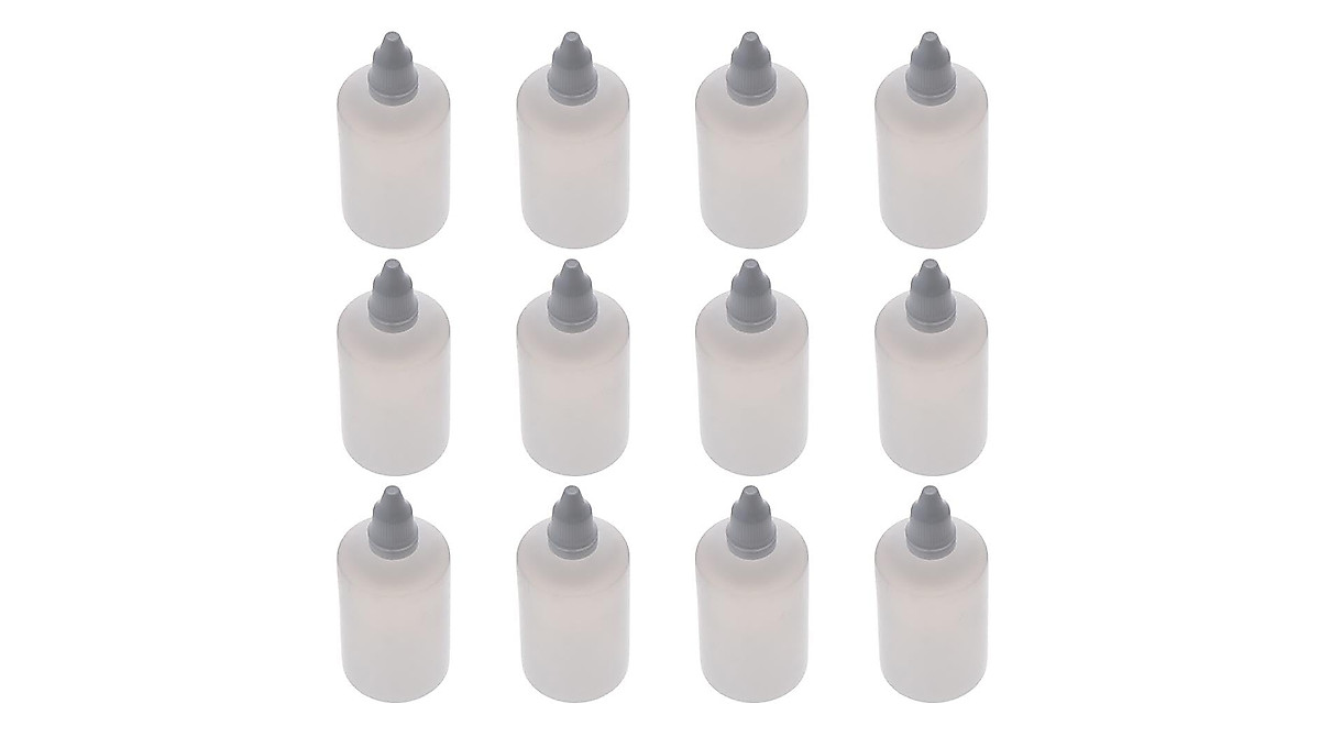 12Pcs Squeeze Drop Bottles 50ml - Refillable Plastic Containers