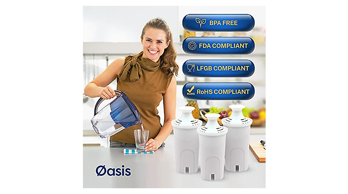 Oasis Replacement Water Filter 3 Pack - Clean & Easy Install
