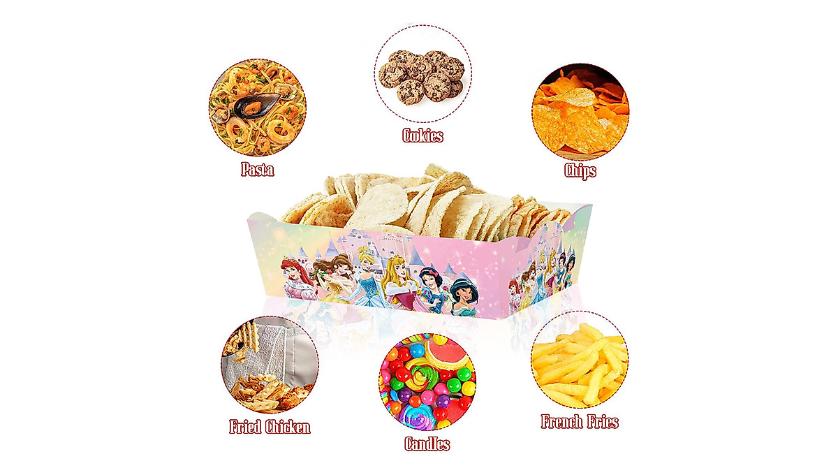 Princess Birthday Supplies - 30 Disposable Food Trays
