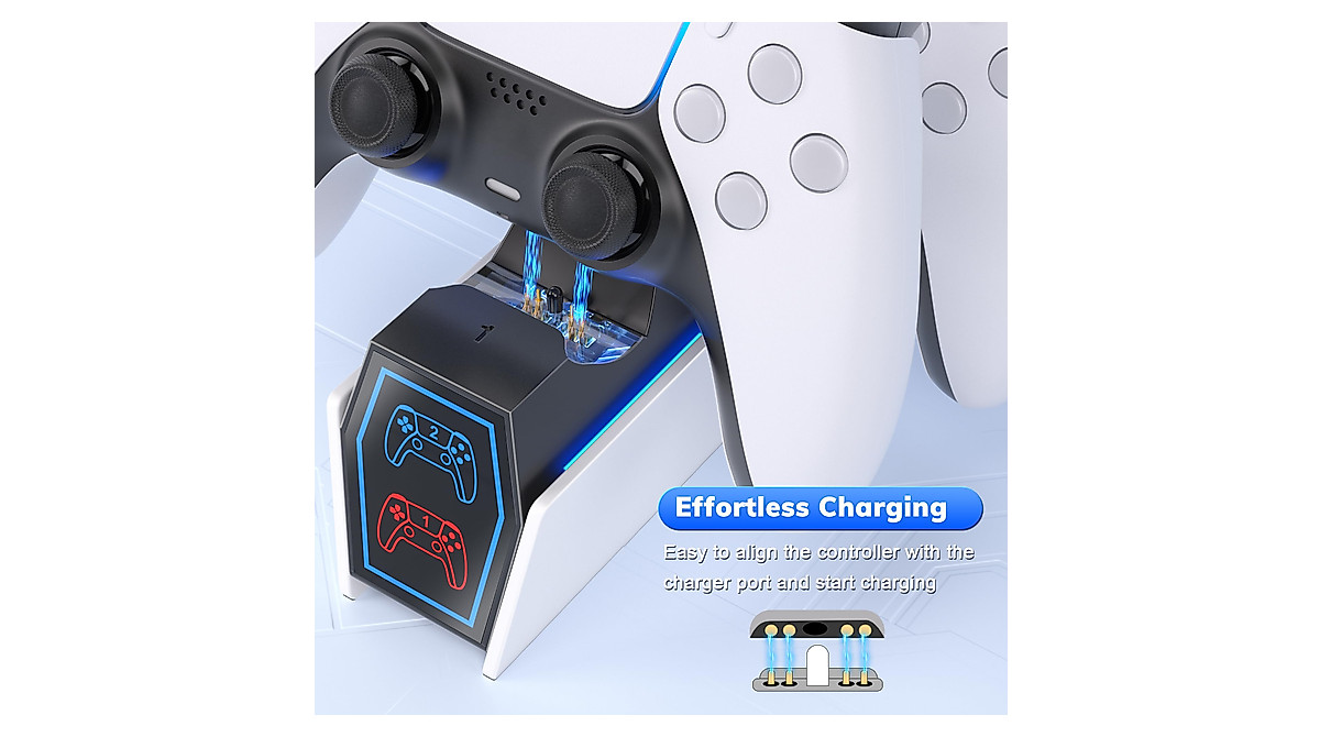 Fast PS5 Charging Station - Effortless Dual Controller Charger