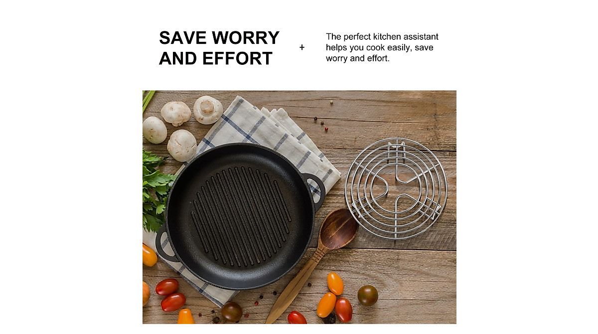 Housoutil Egg Steamer & Steel Rice Cooker - Multi-Use Steaming Rack