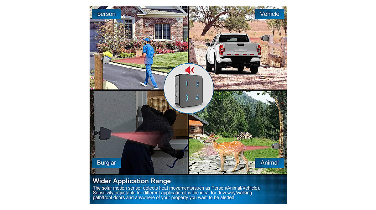 Solar Driveway Alarm System with 1/4 Mile Range | Wireless Solar Security
