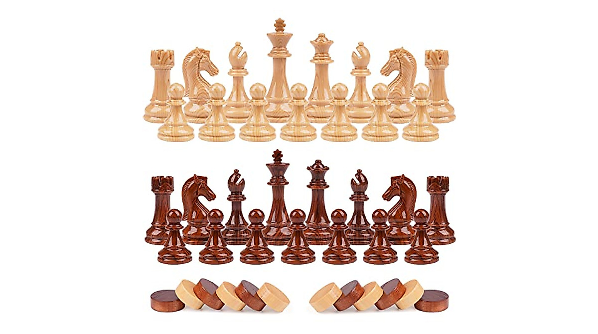 2 in 1 Acrylic Metal Chess & Checkers Set | Portable & Durable