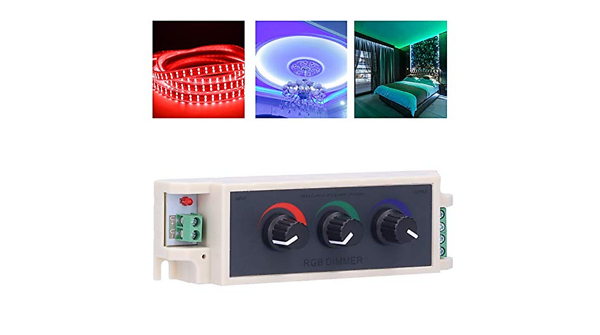 AUHX RGB Controller - Adjustable 3-Channel Knob Dimmer