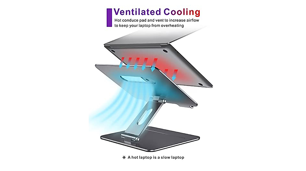 Brocoon Adjustable Laptop Stand for Ergonomic Comfort & Cooling