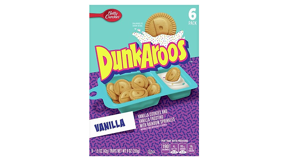 Dunkaroos Vanilla Cookies & Frosting - 6 ct Snack Pack