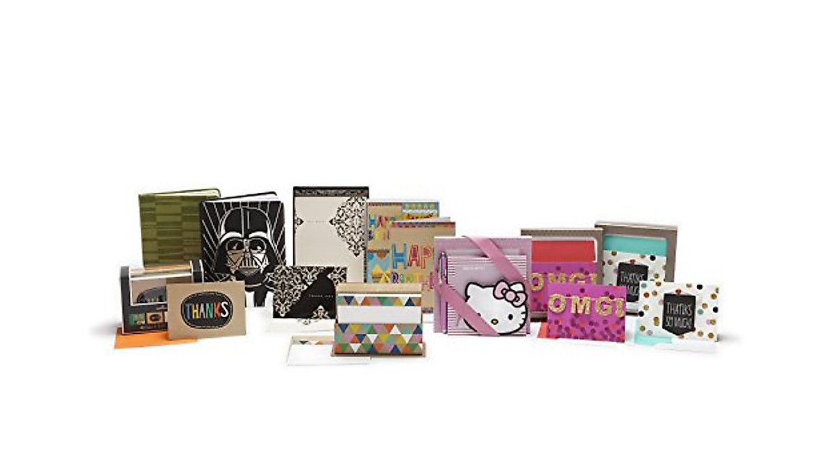 Hallmark Single-Panel Notecards with Triangle Trim | 50 Bulk Cards
