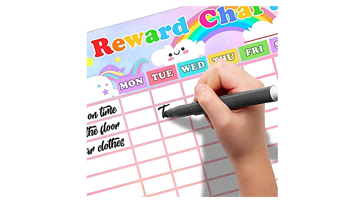 Cute Unicorn Chore Chart for Kids - Reward & Behavior System