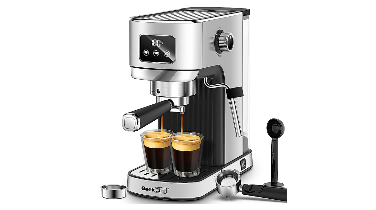 Geek Chef 20-Bar Espresso Machine - Fast Heating & Automatic