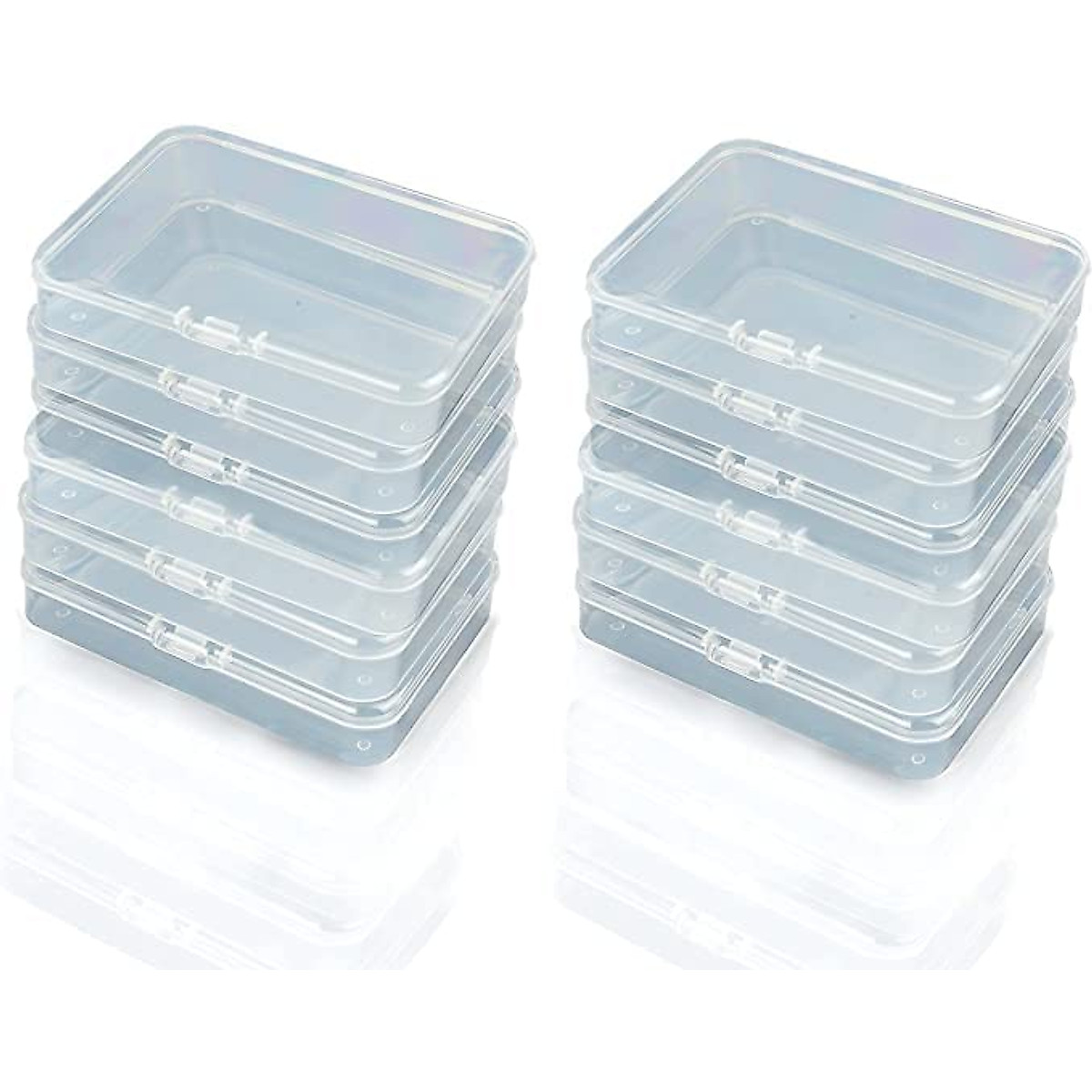 Pack of 9 Snap Tight Clear Plastic Storage Boxes