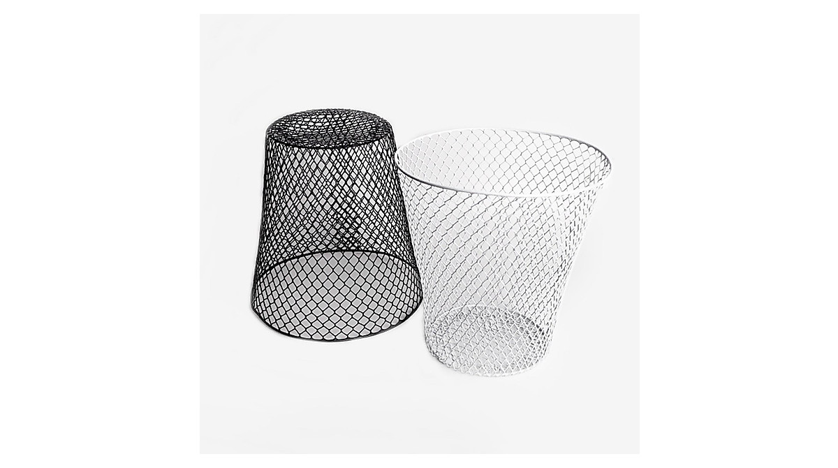 Wire Mesh Waste Baskets - 5-Pack | Modern Office & Home Trash Bins