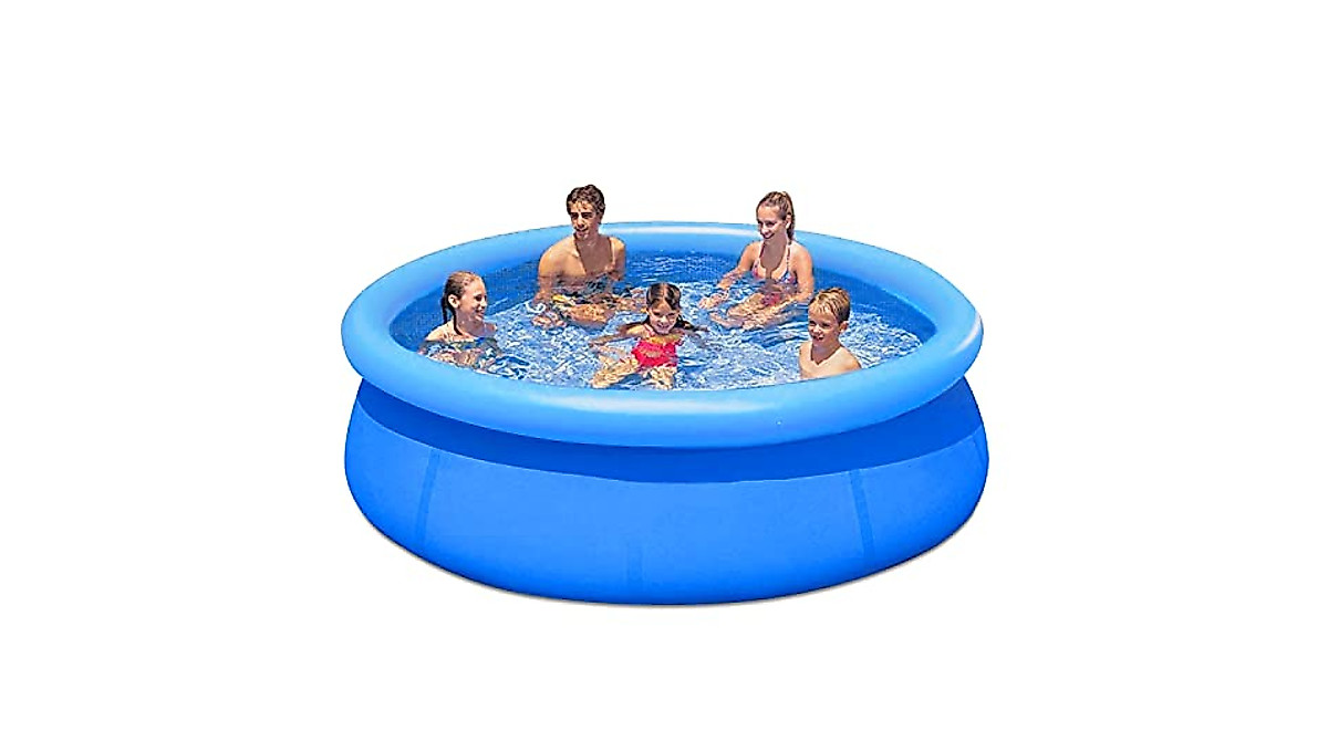 Durable 8ft Family Inflatable Pool for Kids & Adults - Easy Setup