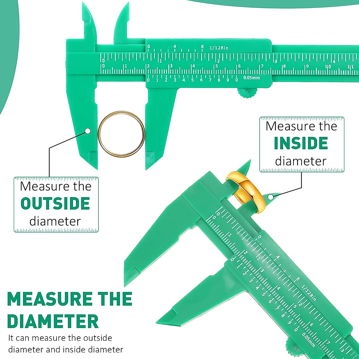 Mini Plastic Caliper 6 Inch for Precise Measuring | Frienda
