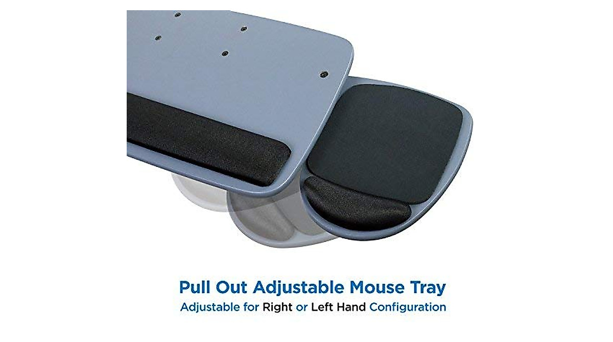 Mount-It! Adjustable Under-Desk Keyboard Tray for Ergonomic Comfort