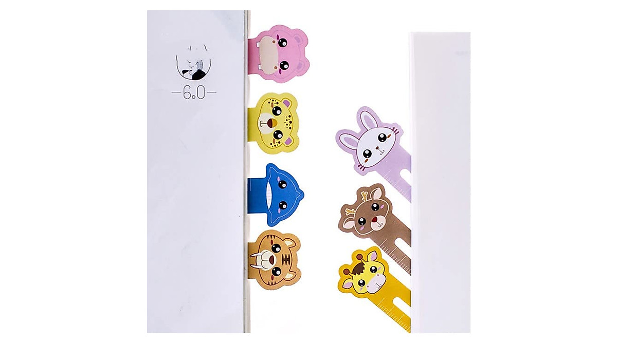 Cute Animal Bookmarks - Fun Ruler Markers for Students & Readers