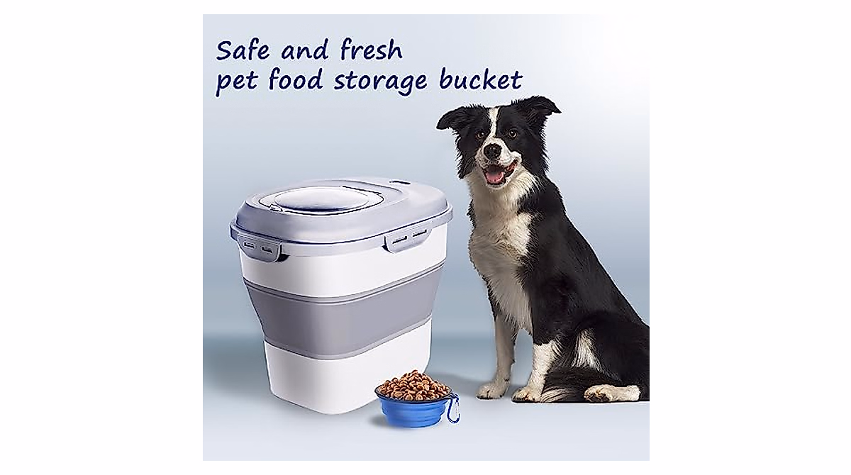 Dog Food Storage Container – Airtight & Collapsible with Wheels