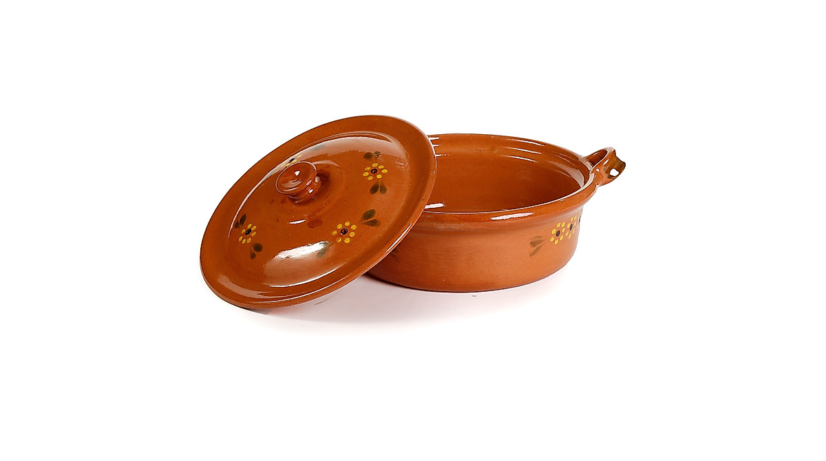 Ancient Cookware Mexican Clay Cazuela Pot - 3 Quart for Authentic Cooking