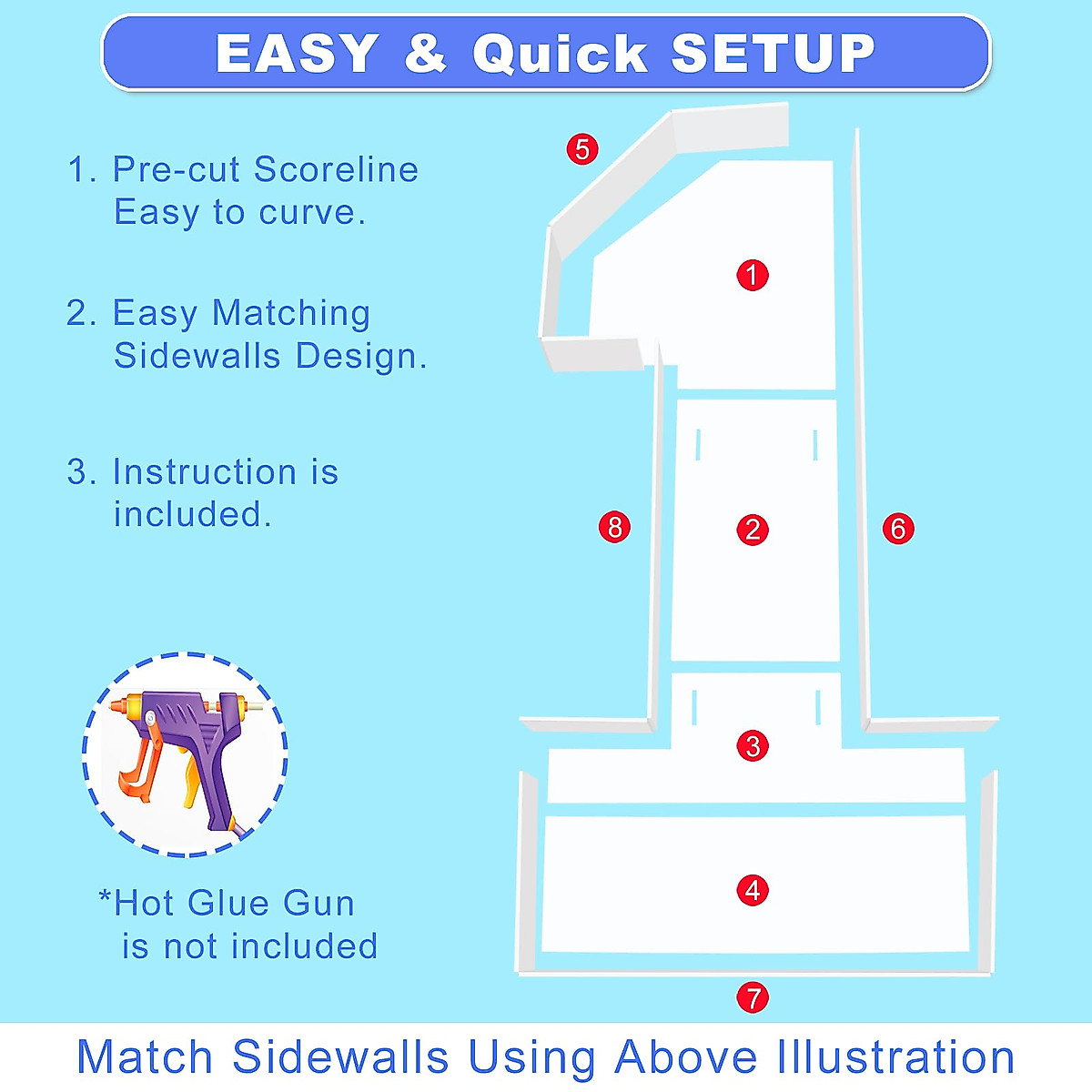 3FT Mosaic Balloon Number 1 Frame Kit for Parties