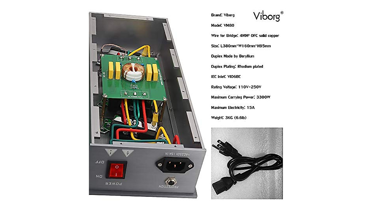 Viborg VM80 AC Power Filter for Audiophiles