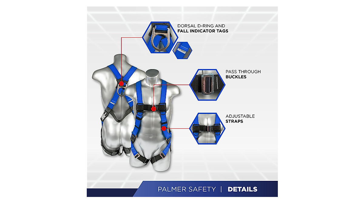 Palmer Safety Harness & Fall Arrest Kit for Roofers