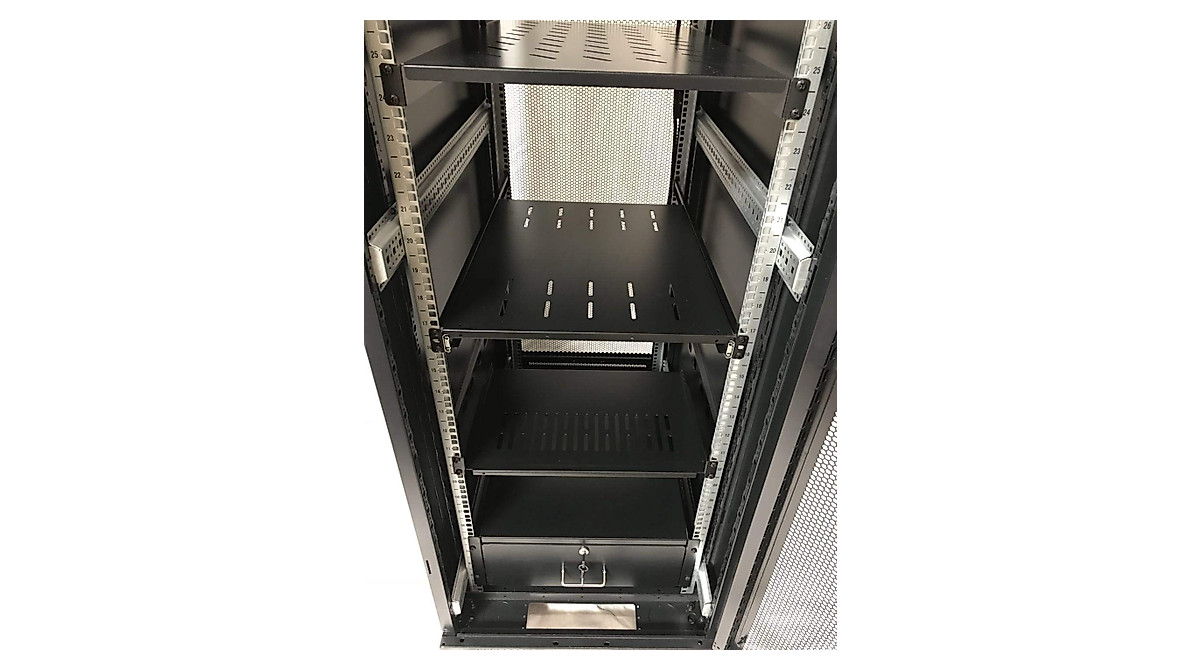 42U Rack Mount Server Cabinet - Fully Assembled & Secure