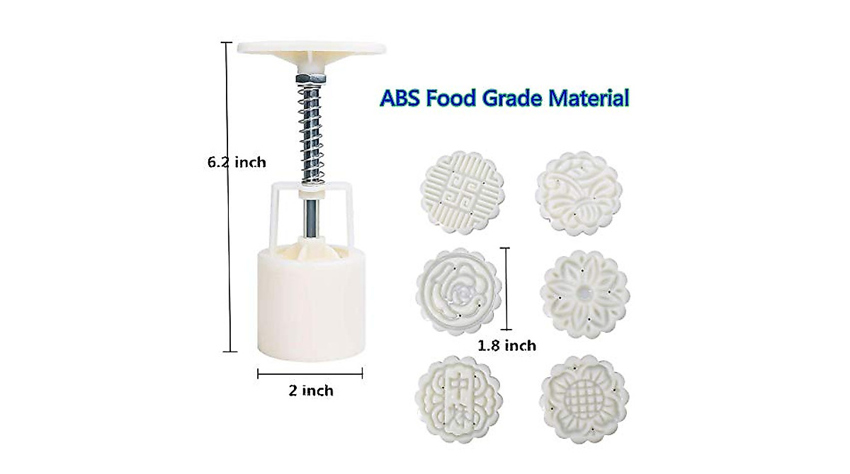 Moon Cake Mold Set - 6 PCS for DIY Desserts